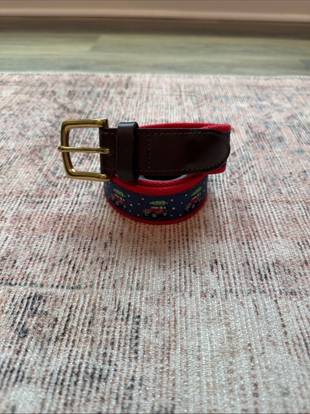 Vineyard Vines Christmas Printed Belt